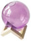 Vase à fleurs sphérique pour mariage, décoration d'intérieur, vase en verre violet, 10 x 12 cm