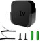 Soporte de Pared para Apple TV, Soporte de Montaje en Pared para Apple TV 4K, Soporte de Pared para Box de Televisión, Apple TV Box Wall Mount Holder, Ahorro de Espacio e Instalación Fácil (Negro)