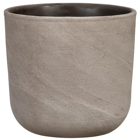 Scheurich La Natura, Blumentopf aus Keramik, Farbe: Travertino, 17,6 cm Durchmesser, 16 cm hoch, 2,1 l Vol.