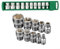 CNANRNANC 10 Piece Drive Socket Set Ratchet Tool 1/2'' Metric and for IMPERIAL Sockets DIY Home Professional and Car Kit Hand Tools