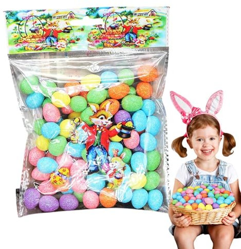 Kleine Schaumstoff-Ostereier, Winzige Ostereier Zum Basteln, Bunte Party-Schaumstoff-Ei-Ornamente, Glitzernde ostern-Foto-Requisiten, Dekorative Schaumstoff-Ei-Ornamente Zum Basteln Im Hausgarten