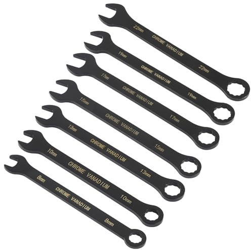 Spanner Sets 7PCS - Heavy Duty High Carbon Steel Wrench Set 8-22mm - Metric Spanners for Bike, Car, Plumbing, Mechanical, Home Repairs