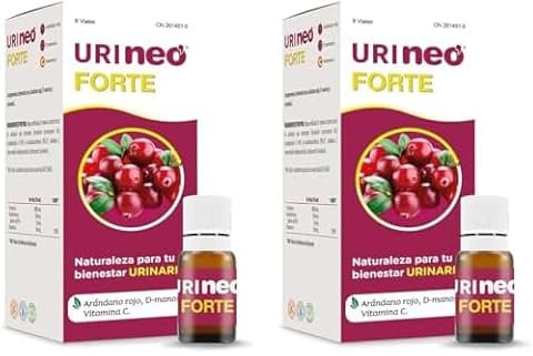 NEO | Urineo Forte | D-Manosa y Arándano Rojo Americano | 7 Viales Monodosis | con Vitamina C | Ayuda a Disminuir la Cistitis e Infecciones Urinarias en Fase Avanzada | Bienestar del Tracto Urinario