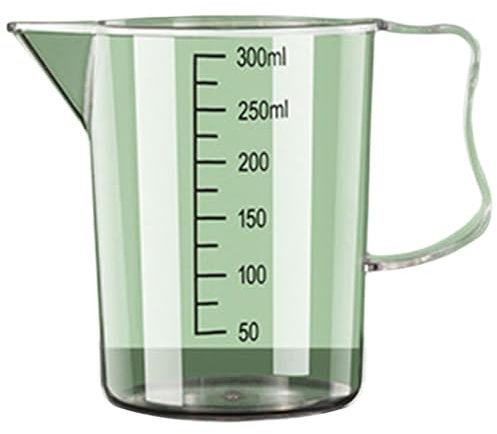Yruioon Plastic Measuring Cup with Handle Large Capacity Measuring Jugs Graduated Beaker for Kitchen and Laboratory White 300ml One Size