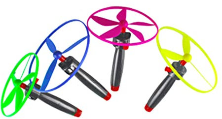 Ssguopte Flying Saucer Toy Spinner Disc Game Propeller Kids Random Colors 4Sets