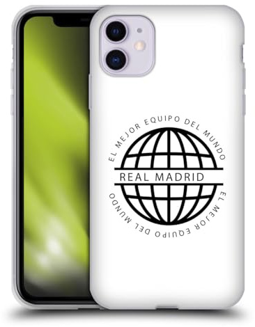 Head Case Designs Offizielle Real Madrid CF Schwarzes Logo Legende Gel Handyhülle [Militärischer Schutzgrad] Kompatibel mit Apple iPhone 11