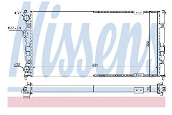 NISSENS Kühler Motorkühlung Kühler Wasserkühler Motorkühler Netzbreite 322mm Netzlänge 628mm Netztiefe 32mm 67308