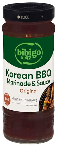 Bibigo Sauce Bulgogi Coréenne Douce & Sucrée - 500 g | Marinade et sauce BBQ coréen prête à l'emploi - idéale pour griller, mariner ou tremper