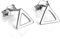 Sterling-Silber Offenes Dreieck Ohrstecker | Triangle Stud Earrings