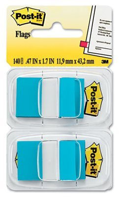 Post-it Flaggen Standard Tape Flags in Dispenser, Bright Blue, 100 Flags/Dispenser