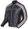 Bikers Gear UK-Giacca stile Retro Racer Bonnie caffè 100% cuoio, colore nero e bianco sulle maniche nero/bianco L