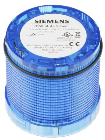 Siemens 8WD4420-5AF Signalling Column Steady Light LED Blue, 24V AC/DC, White