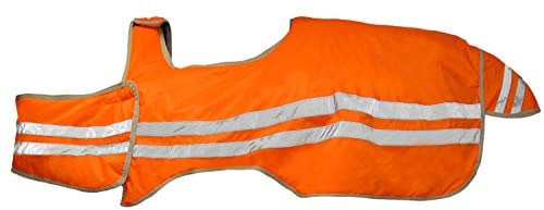 netproshop Reflex Ausreitdecke, Reflektordecke Orange Größe 135 cm oder 165 cm, Auswahl:145