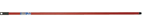 La Briantina Professioneller Besenstiel aus kunststoffbeschichtetem Metall, rot mit gestreiftem Finish, Länge 130 cm