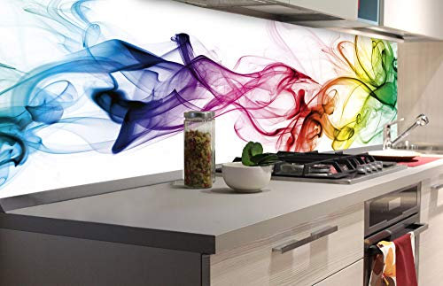 DIMEX Sticker crédence - Cuisine FUMÉE 180 x 60 cm | Mur Arrière de la Cuisine - Crédence adhésive