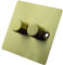 Crabtree Ultra Flat Brushed Brass 2 Gang Home Dimmer Light Switch 1 or 2 Way Push On/Off