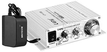 NKTECH 3A Power Supply Lepy LP-V3S Digital Stereo Audio Amplifier 3.5mm 25W x 2 RMS Speaker Portable Player For RCA PC Car MP3 Silver