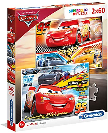 Clementoni - 07131 - Supercolor - Cars 3 Puzzle - 2 x 60 Pieces