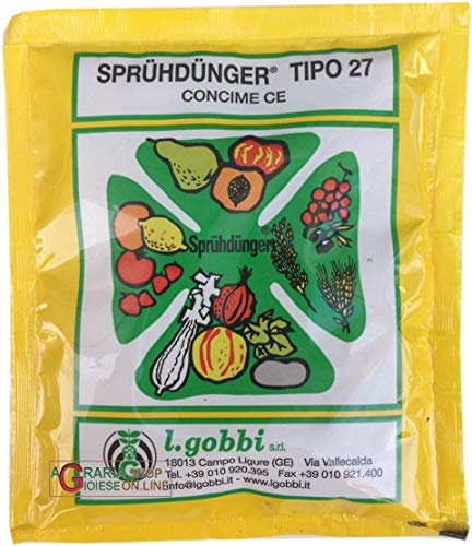 GOBBI SPRUHDUNGER Tipo 27 CONCIME FOGLIARE N.P.K. 27.11.15 con MICROELEMENTI GR. 100