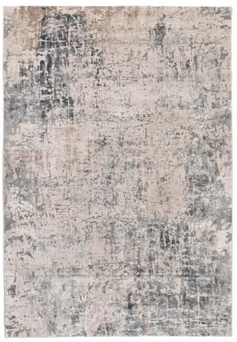 RugVista Atlas Teppich, 160 x 230 cm, Grau/Beige | Vintage, Rechteckig, Niedriger Stapel, Nur chemische Reinigung, Oeko-Tex 100, Wohnzimmer, Esszimmer, Schlafzimmer