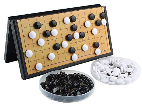 Larcele Folding Magnetic Go Game Set with Stones and Go Board for Travel CXWQ-01 (Small)