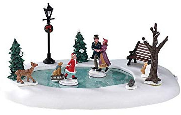 Lemax Christmas Village Victorian Skaters Battery Operated (4.5V) - 94527