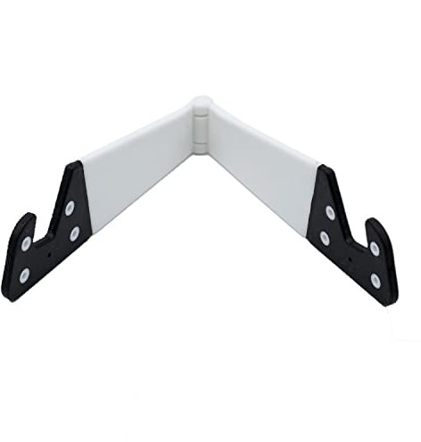 CABLEPELADO Support pour téléphones ou tablettes | Support de table stable | Angle jusqu'à 90° | Compatible avec tous les modèles | Pliable et de poche | 11 x 2 cm | Blanc