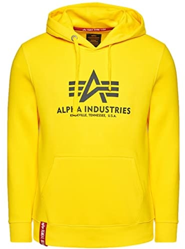 Alpha Industries Basic Hoody Kapuzensweat für Herren Empire Yellow