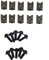 Hlyjoon Vis de Corps de carénage de Moto Boulon, 10x M5 boulons de Travail de Corps de carénage Pinces de Fixation de Vitesse de flèche vis écrous à Ressort(Noir) ecrou de Fixation Moto vfr+Clip ecro