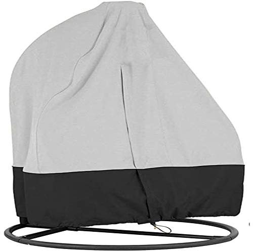 YIJOY Patio Egg Chair Cover Double Waterproof Garden Hanging Chair Cover with Zipper Patio Wicker Swing Chair Covers for Cocoon Pod Chairs 230x200cm