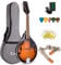 Mandoline, Kmise A Style Mandolinen Instrumente 8 Saiten Fichte Musikinstrument mit Stimmgerät Saiten Gigbag Strap Picks für Erwachsene Anfänger (Sonnenuntergang)
