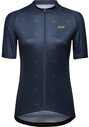 GORE WEAR Damen Fahrrad-Kurzarmtrikot Daily, 38, Marineblau/Weiß