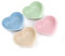 esowemsn 10pcs Assorted Color Plastic Mini Heart-shaped Sauce Dishes Dipping Bowls Soy Sauce Dishes Appetizer Serving Tray for Home Kitchen Restaurant