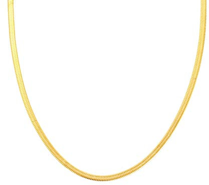 Skcess Kette Damen, Schmuck Kette Damen Gliederkette Gold Fischgrätenkette Edelstahl Kette Frauen anhänger Halskette Länge 28+8.5cm