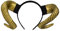 TOYANDONA Halloween Gold Sheep Horns Headband - Goat Devil Demon Horns for Costume Cosplay Photo Props