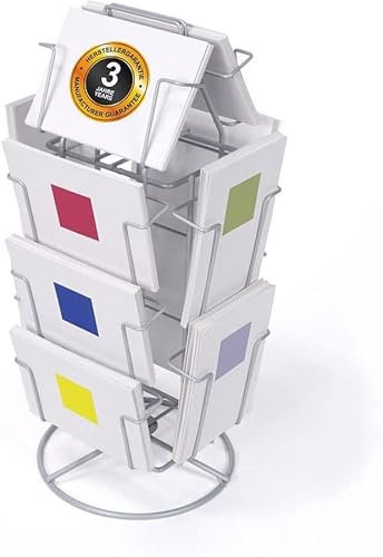 DISPLAY SALES Kartenständer in silber, Thekenständer (12 Fächer | A6 | Quer-/ Hochformat)