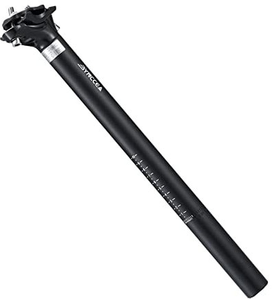 Bynccea Fahrradsattelstütze 27,2 mm 30,9 mm 31,6 mm Sattelstütze aus Aluminiumlegierung 400 mm für MTB, Straße, Downhill, Fahrradbahn, Festritzel, MTB, BMX