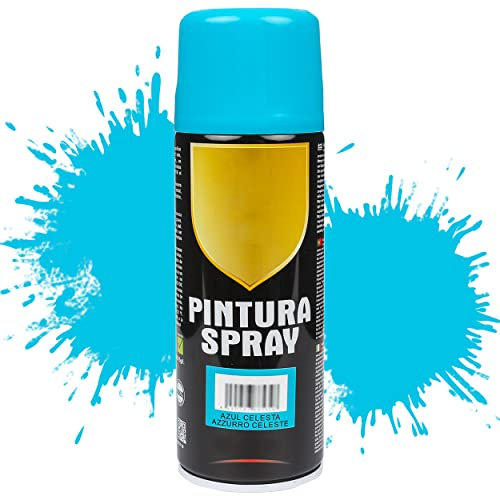 Etrexonline Pintura Spray Multicolor Profesional 400ml Adecuado Metal Madera y Plástico - Color Azul Celeste (Paquete de 1)