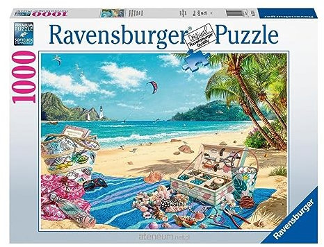 Ravensburger Coastal - Ocean, Lake Strand 17321 Puzzle-The Shell Collector 1000p, Multi-Color, 27 x 20