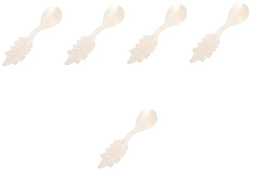 Alipis 5piezas Cucharas De De Concha De Mar Elegantes Cucharas De Helado Para Caviar y Utensilios De Cocina