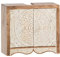 Woodkings Waschbeckenunterschrank Delhi I 67 cm breit | Badschrank aus Mangoholz | Rustikal & Modern | Waschtischunterschrank für Aufsatzwaschbecken mit Siphonausschnitt