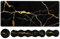 HAOCOO Keyboard Mouse Pad Set, Large Gaming Mouse Pad + Keyboard Wrist Rest + Mouse Pad with Wrist Support + Coaster, Easy Typing Pain Relief, 35.4x15.7in Desk Mat for Home Office, Black Gold Marble