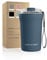 LARS NYSØM Thermo Kaffeebecher to go mit Trageschlaufe & Tritan Deckel | Travel Mug 0,38 Liter mit Isolierung | Auslaufsicherer Edelstahl Thermobecher für Café & Tee (Stone Blue, 380ml)