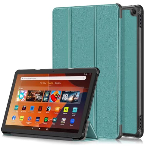 YIIWAY Compatibile con Cover Amazon Fire HD 10 10.1 (2023), Verde Sottile Tablet Custodia Case con Auto Funzione Sonno/Svegliati e la funzione del basamento YW55405