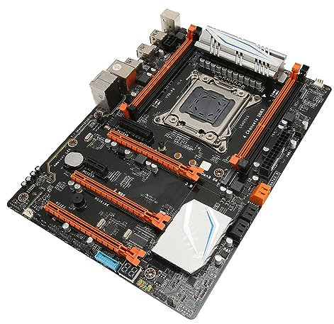 Elprico X79-P3 Computer-Motherboard, 4-Kanal-Unterstützung, LGA2011 E5 V1 V2 CPU, 4 X 8 GB 32 GB DDR3-Speicher, ATX-Gaming-Mining-Card-Mainboard mit Schneller Startgeschwindigkeit,