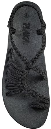 Plaka Atlantis Sommer-Wandersandalen für Damen - Bequeme Riemchensandalen mit Fußgewölbeunterstützung für Strandspaziergänge und Freizeitausflüge