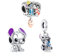 HAEPIAR S925 Sterling Silver Pendant Dangle Beads Charms Dog Pack Of 3 für Armbänder und Halsketten für Frauen Mädchen Freunde