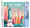 Figured'Art Peinture par Numéro Adulte Affiche Vintage New York - Activité Manuelle Kit de Loisir Créatif DIY Numéro d'Art Complet - 40x50cm sans châssis en bois