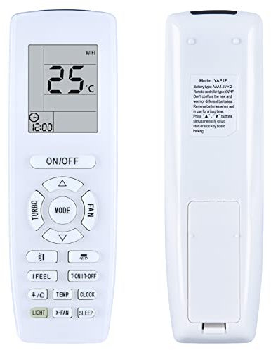 GOUYESHO YAP1F Télécommande de Rechange YAP1F YB1F2 YB1FA YV1L1 Compatible avec télécommande de climatisation Gree