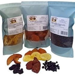 L'AGRESTE : FRAGOLE ESSICCATE NATURALI per osmosi SENZA ZUCCHERI AGGIUNTI E SENZA CONSERVANTI Con succo di mela. Confezione da 500g salva freschezza. LINEA FRUTTA ESSICCATA NATURALE